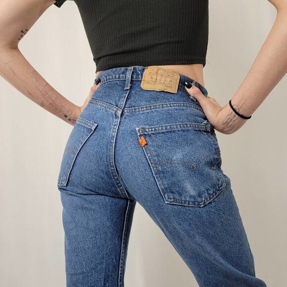 Rare Vintage 1983 Levis 20505 0217 Orange Tab Mom Jeans - Picture 1 of 9